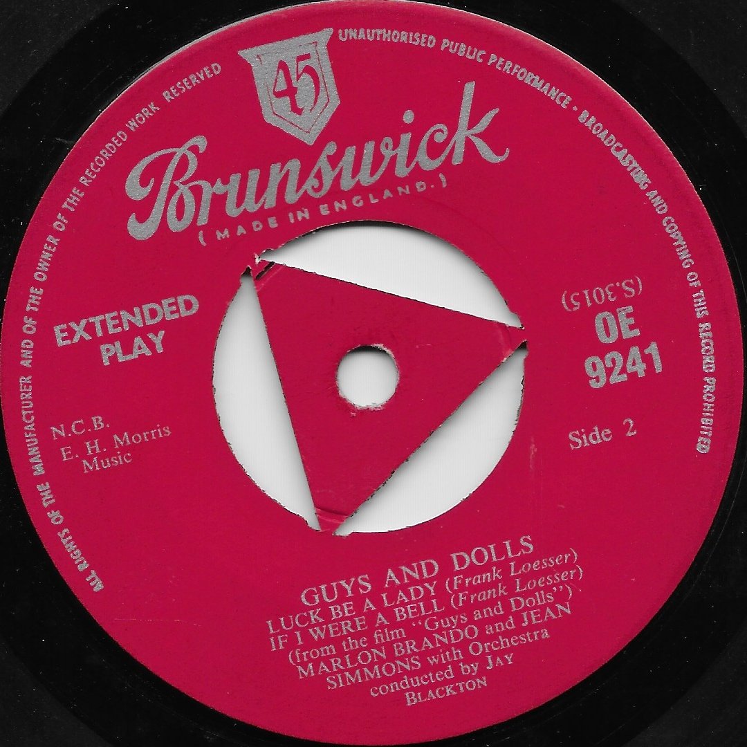 OE 9241 Guys and Dolls Frank Loesser from ITV, Channel 4 and Channel 5 library Label